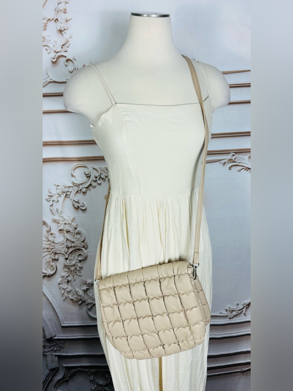 Cream Leather Handbag